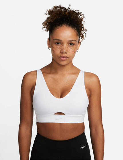 Nike Indy Plunge Cutout Sports Bra - White/Photon Dustimages1- The Sports Edit