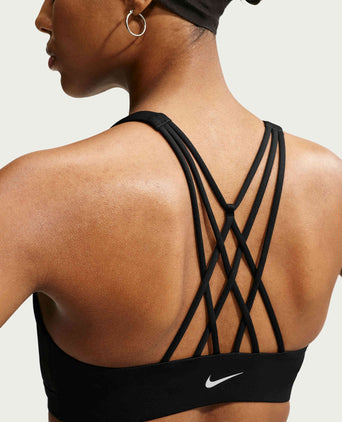 Indy Strappy Light Support Sports Bra - Black/White