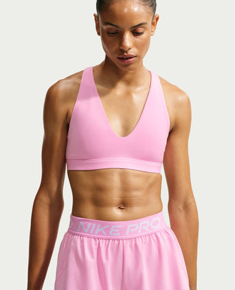 Indy Strappy Light Support Sports Bra - Pink Rise/Black