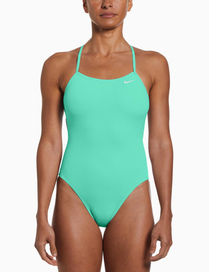 Nike Lace Up Tie Back One Piece - Green Shockimages1- The Sports Edit