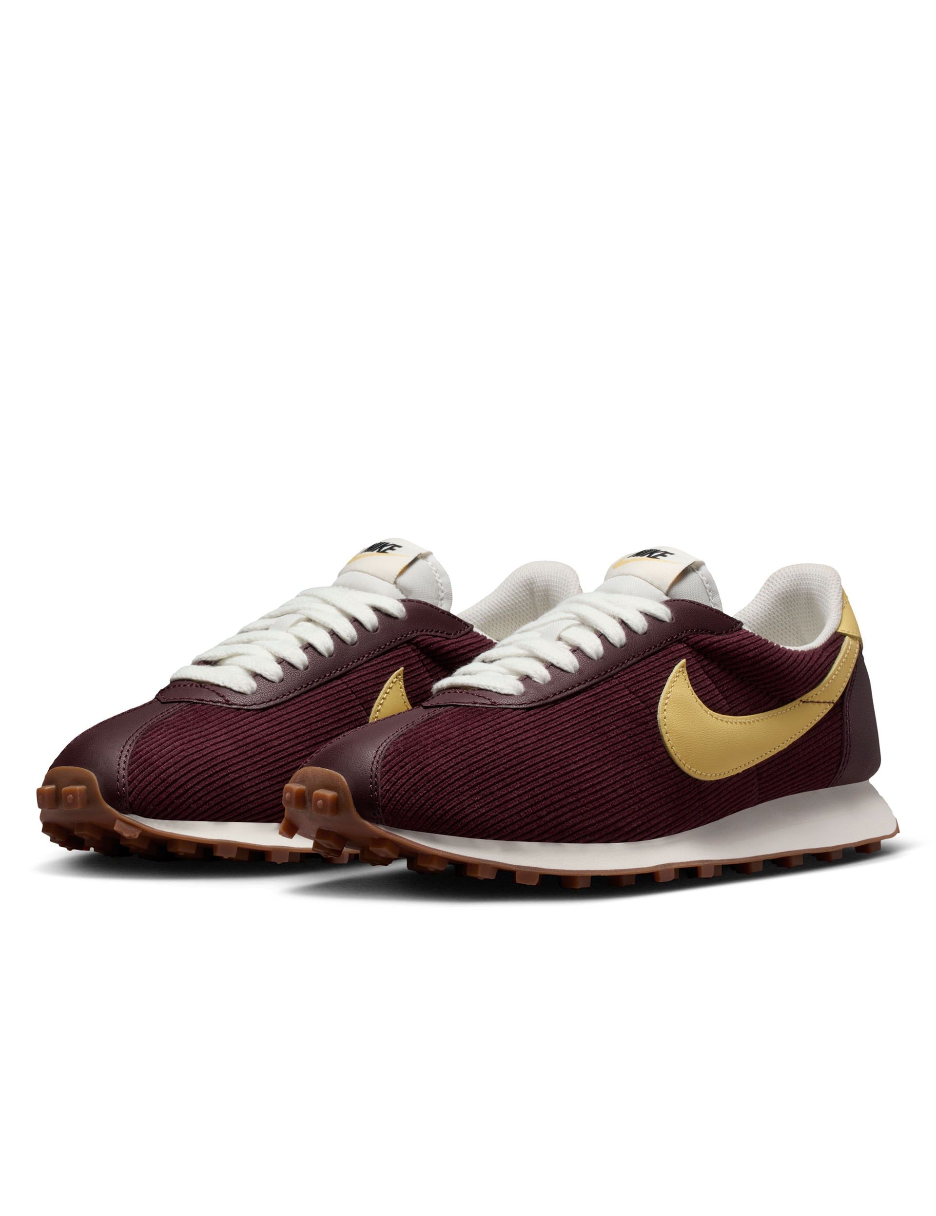 burgundy and gold nikes