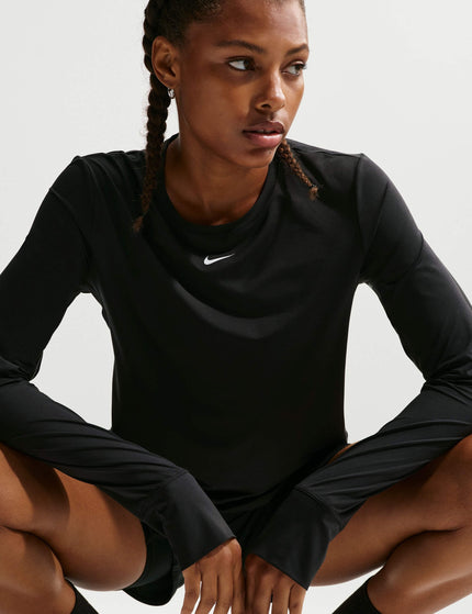 Nike One Classic Dri-FIT Long-Sleeve Top - Black/Whiteimages4- The Sports Edit