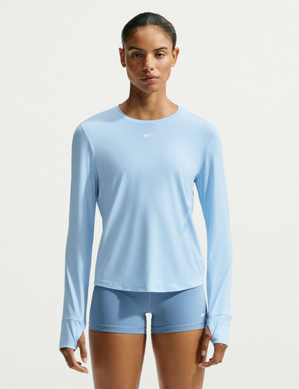 Nike One Classic Dri-FIT Long-Sleeve Top - Hydrogen Blue/Whiteimages1- The Sports Edit