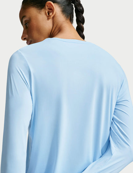 Nike One Classic Dri-FIT Long-Sleeve Top - Hydrogen Blue/Whiteimages3- The Sports Edit