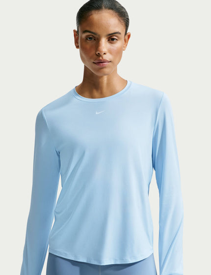 Nike One Classic Dri-FIT Long-Sleeve Top - Hydrogen Blue/Whiteimages4- The Sports Edit