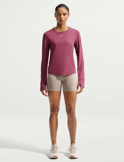 Nike One Classic Dri-FIT Long-Sleeve Top - Pink Smoke/Whiteimages5- The Sports Edit