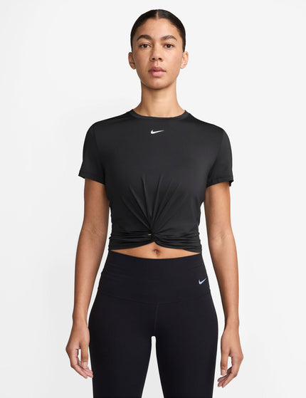 Nike One Classic Dri-FIT Twist Short-Sleeve Top - Black/Whiteimages1- The Sports Edit
