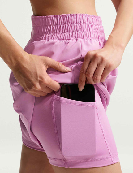 Nike One Dri-FIT 2-in-1 Shorts - Light Magenta/Whiteimages3- The Sports Edit