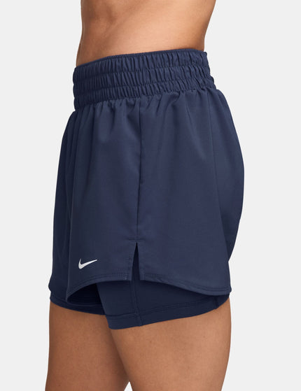 Nike One Dri-FIT 2-in-1 Shorts - Midnight Navy/Whiteimages3- The Sports Edit