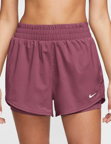 Nike One Dri-FIT 2-in-1 Shorts - Pink Smoke/Whiteimages1- The Sports Edit