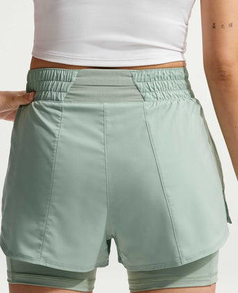 One Dri-FIT 2-in-1 Shorts - Steam/White