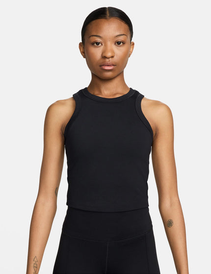 Nike One Fitted Dri-FIT Cropped Tank Top - Blackimages1- The Sports Edit