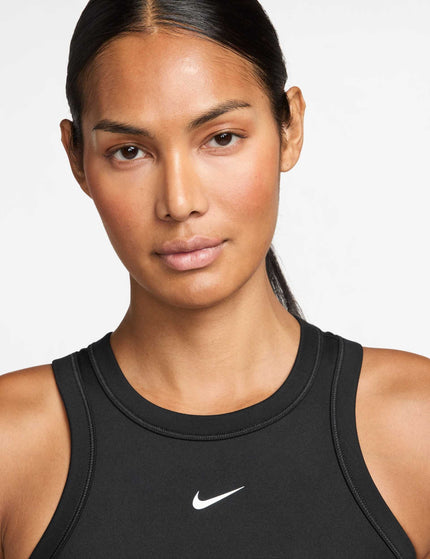 Nike One Fitted Dri-FIT Cropped Tank Top - Black/Whiteimages3- The Sports Edit