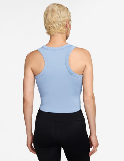 Nike One Fitted Dri-FIT Cropped Tank Top - Hydrogen Blue/Whiteimages2- The Sports Edit