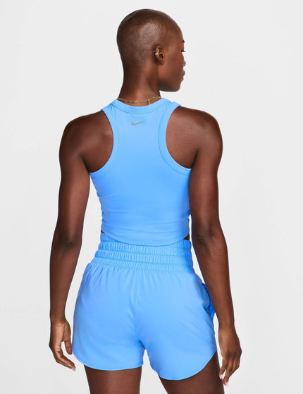 Nike One Fitted Dri-FIT Cropped Tank Top - University Blue/Blackimages2- The Sports Edit