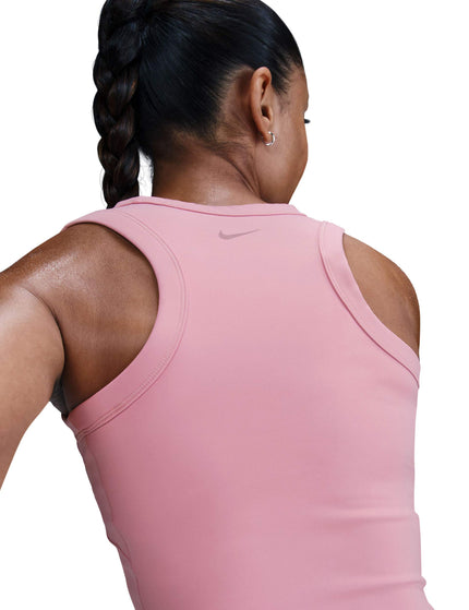 Nike One Fitted Dri-FIT Cropped Tank Top - Elemental Pink/Blackimages2- The Sports Edit