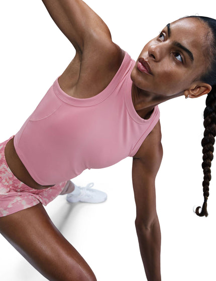 Nike One Fitted Dri-FIT Cropped Tank Top - Elemental Pink/Blackimages3- The Sports Edit