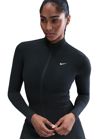 Nike One Fitted Dri-FIT Full-Zip Jacket - Black/Whiteimages1- The Sports Edit