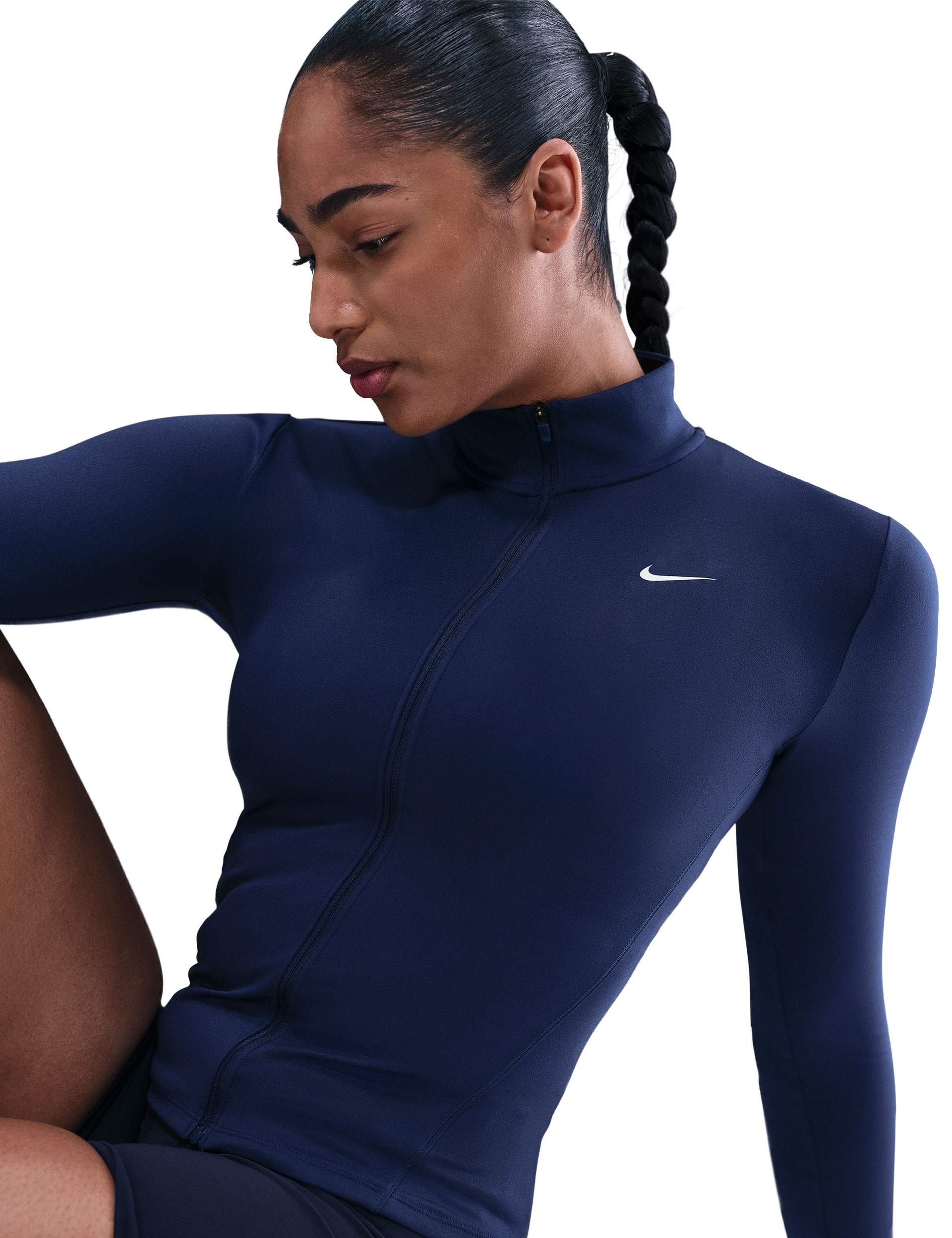 One Fitted Dri FIT Full Zip Jacket Midnight Navy White