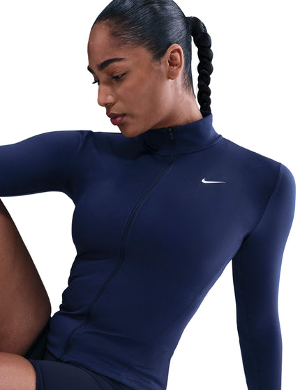 Nike One Fitted Dri-FIT Full-Zip Jacket - Midnight Navy/Whiteimages1- The Sports Edit