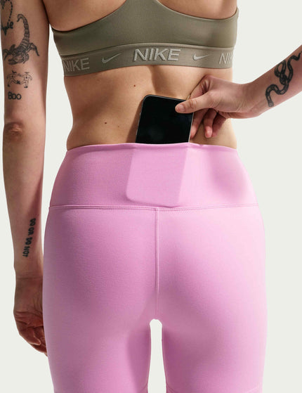Nike One High Waisted 5" Biker Shorts - Pink Rise/Whiteimages3- The Sports Edit