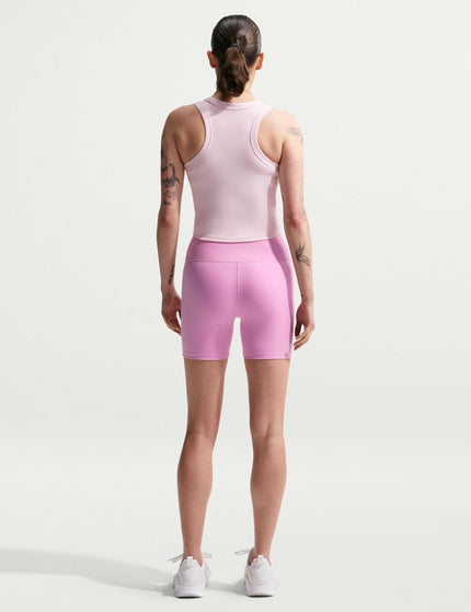 Nike One High Waisted 5" Biker Shorts - Pink Rise/Whiteimages6- The Sports Edit