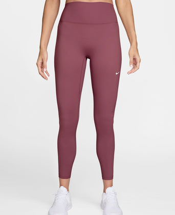 One High Waisted 7/8 Leggings - Pink Smoke/White