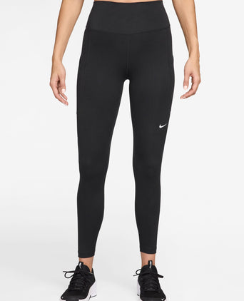 One High Waisted 7/8 Pocket Leggings - Black/White