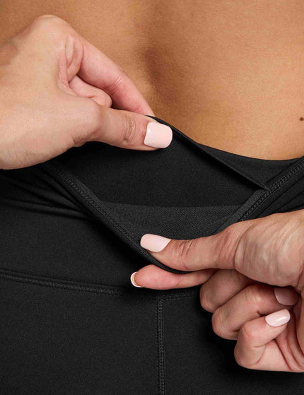 Nike One High Waisted 7/8 Pocket Leggings - Black/Whiteimages3- The Sports Edit