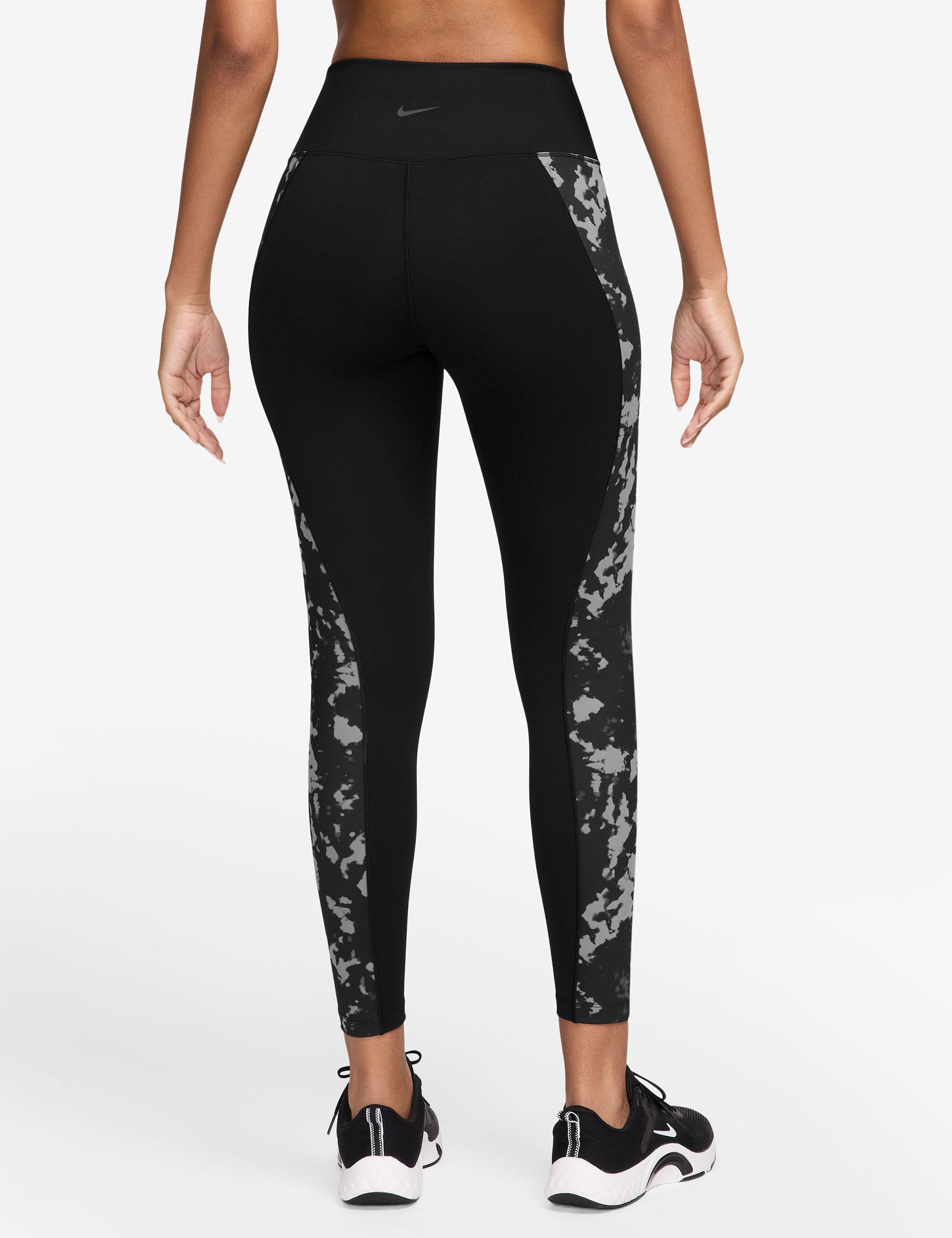 Nike One High Waisted 7/8 Printed Leggings Black The Sports Edit