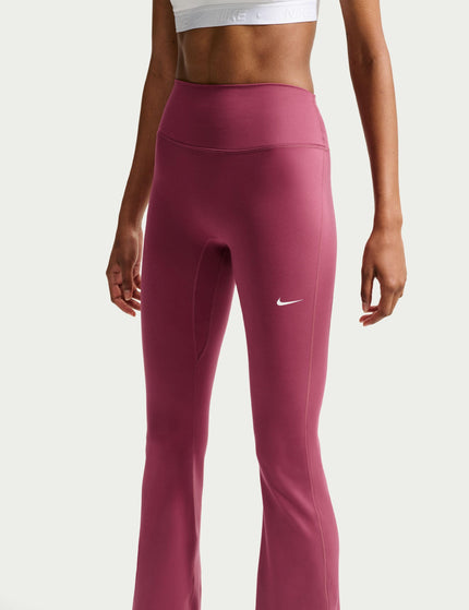 Nike One High Waisted Flared Leggings - Pink Smoke/Whiteimages3- The Sports Edit
