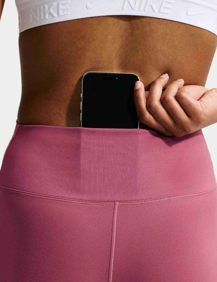 Nike One High Waisted Flared Leggings - Pink Smoke/Whiteimages5- The Sports Edit