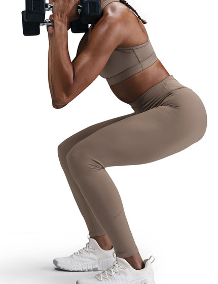 Nike One High Waisted Leggings - Mink Brown/Blackimages4- The Sports Edit