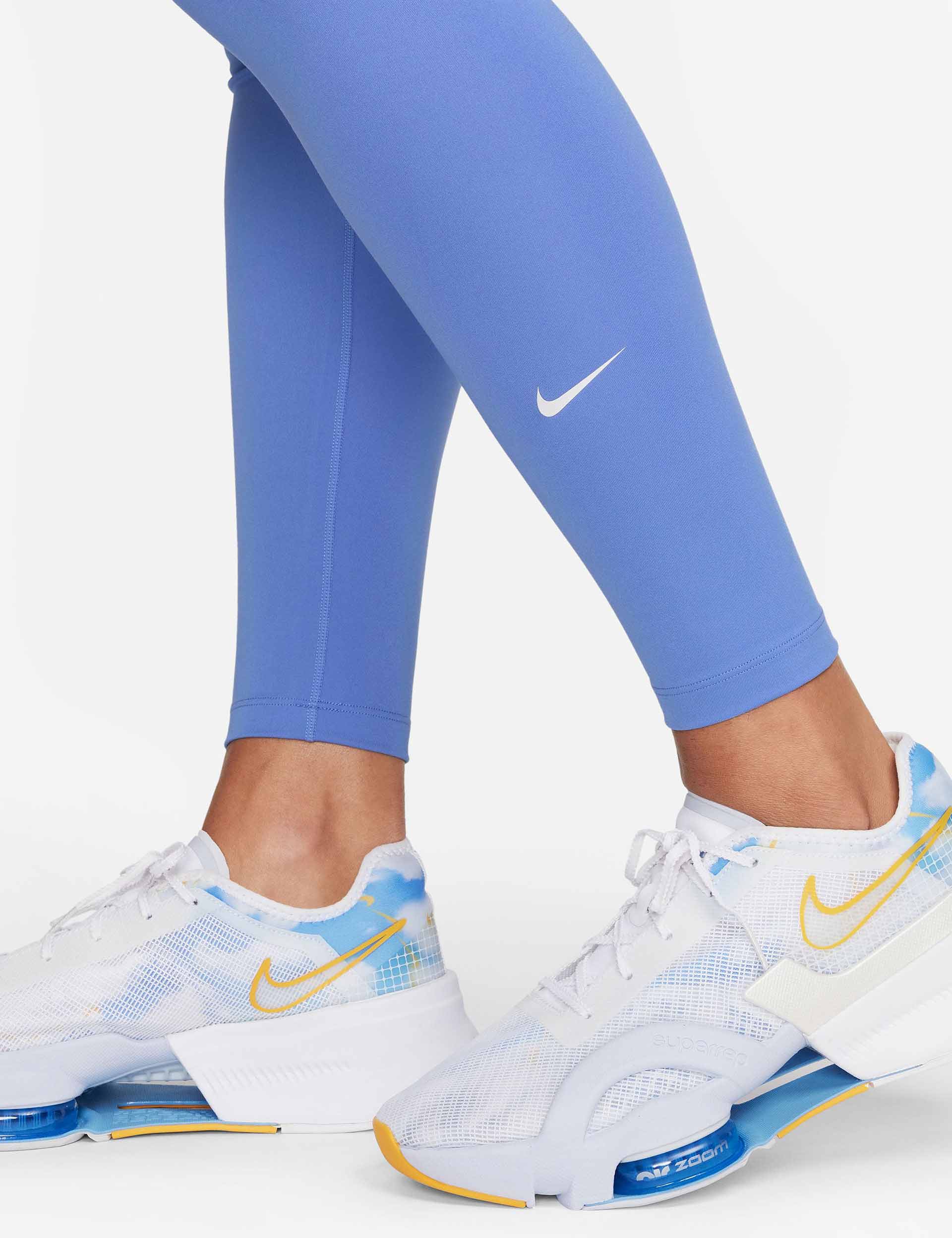 Nike, One Mid-Rise Leggings - Polar/White