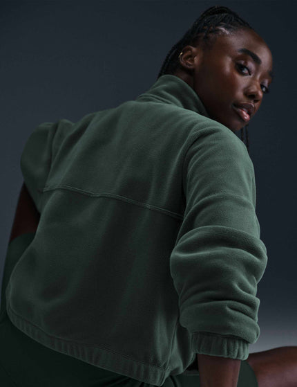 Nike One Oversized 1/2-Zip Fleece Top - Vintage Green/Whiteimages2- The Sports Edit