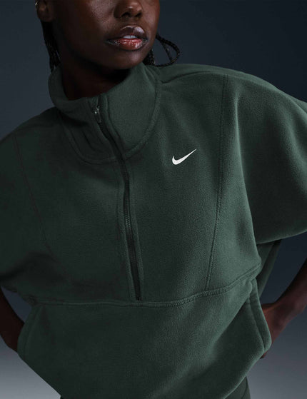 Nike One Oversized 1/2-Zip Fleece Top - Vintage Green/Whiteimages3- The Sports Edit