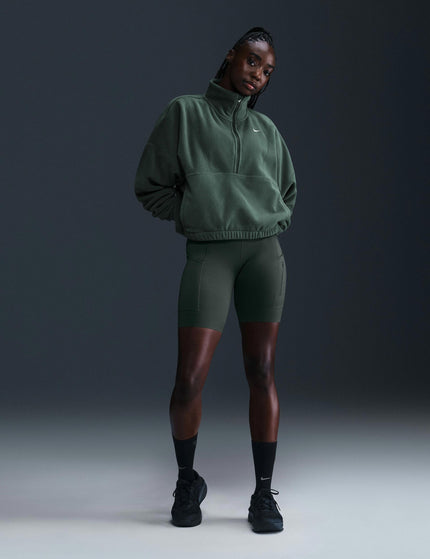 Nike One Oversized 1/2-Zip Fleece Top - Vintage Green/Whiteimages4- The Sports Edit