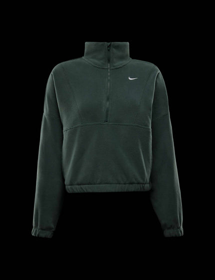 Nike One Oversized 1/2-Zip Fleece Top - Vintage Green/Whiteimages6- The Sports Edit