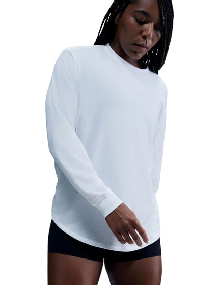 Nike One Relaxed Dri-FIT Long Sleeve Top - Whiteimages1- The Sports Edit