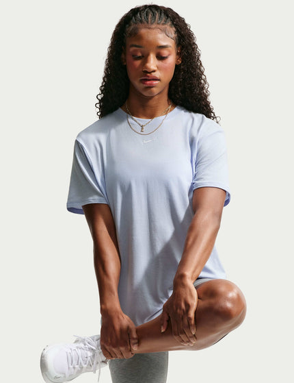 Nike One Relaxed Dri-FIT Short-Sleeve Top - Hydrogen Blue/Whiteimages4- The Sports Edit