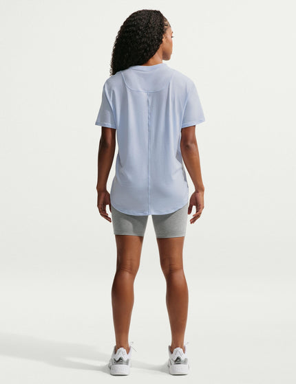 Nike One Relaxed Dri-FIT Short-Sleeve Top - Hydrogen Blue/Whiteimages6- The Sports Edit