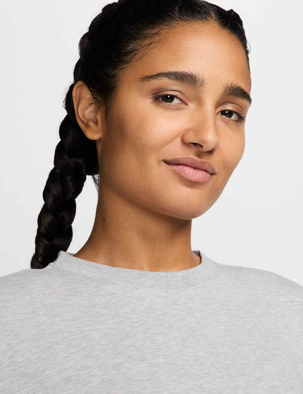 Nike One Relaxed Dri-FIT Short-Sleeve Top - Smoke Grey/Heatherimages3- The Sports Edit