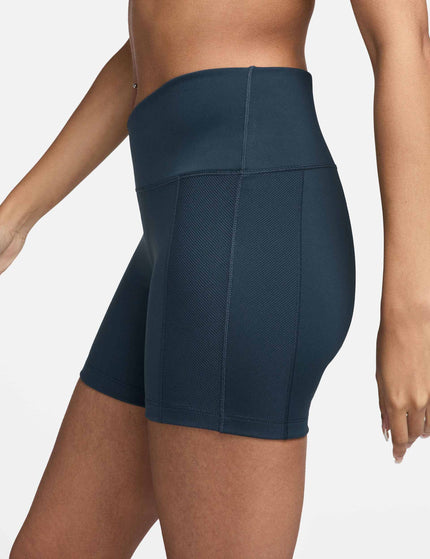 Nike One Wrap High Waisted 5" Biker Shorts - Armory Navy/Blackimages2- The Sports Edit