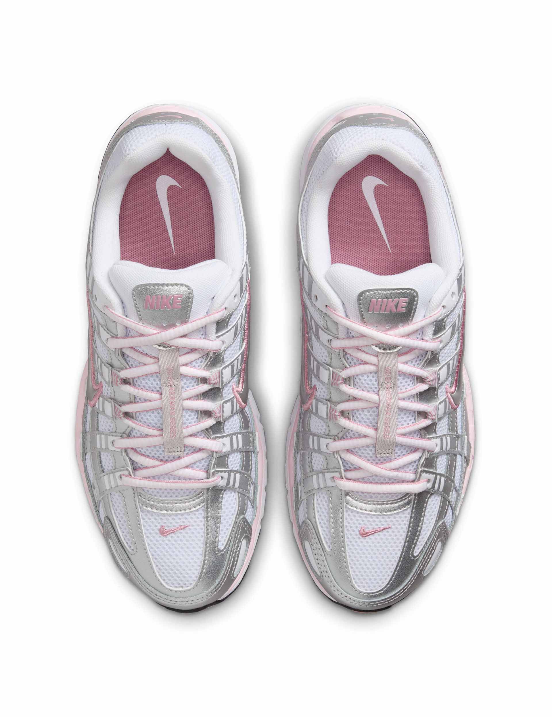 Nike P-6000 Shoes White/Silver/Pink The Sports Edit