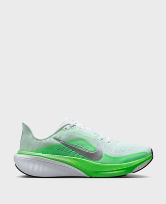Pegasus 42 Running Shoes - White/Metallic Silver/Green Strike