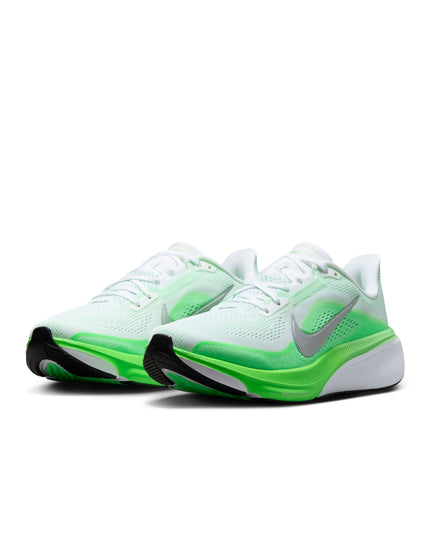 Nike Pegasus 42 Running Shoes - White/Metallic Silver/Green Strikeimages2- The Sports Edit