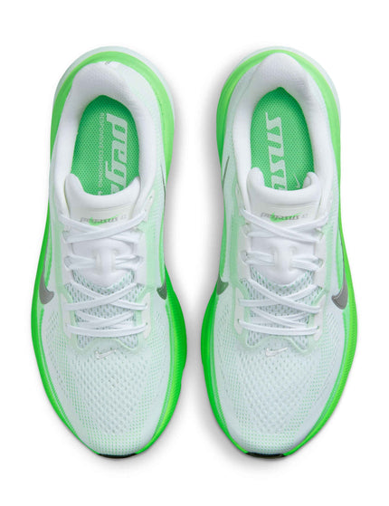 Nike Pegasus 42 Running Shoes - White/Metallic Silver/Green Strikeimages4- The Sports Edit