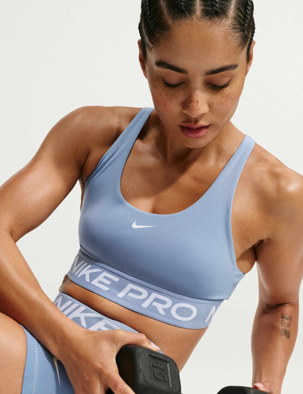 Nike Pro 365 Light Support Bra - Work Blue/Whiteimages3- The Sports Edit