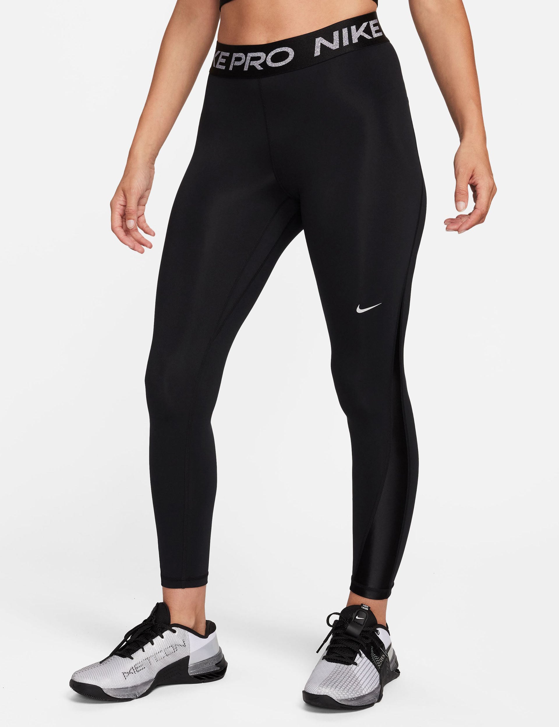Nike Performance PRO LEGGINGS - Leggings - black/white/black