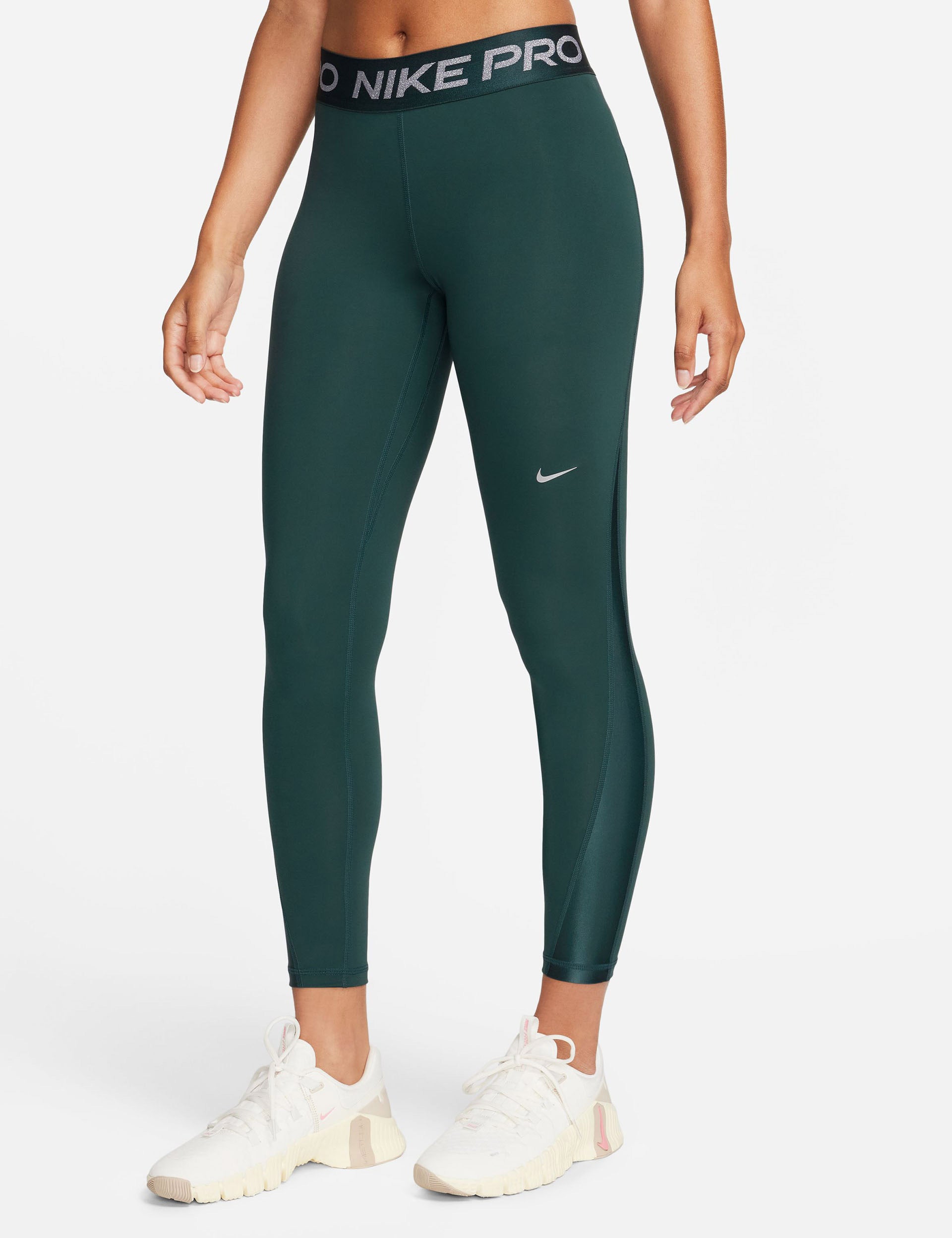 Nike Pro 365 Women's Mid-Rise Cropped Mesh Panel Leggings. Nike CH